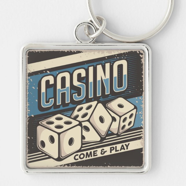 fathers Day  Casino Dice  Key Ring (Front)