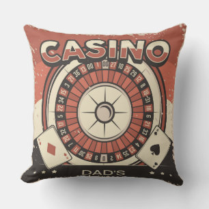 Fathers Day Casino Roulette Wheel Cushion