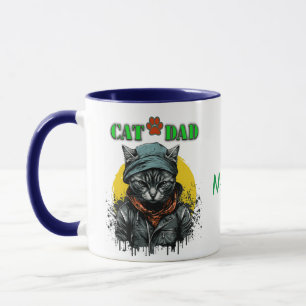 Father's Day - CAT DAD. Editable name/message Mug