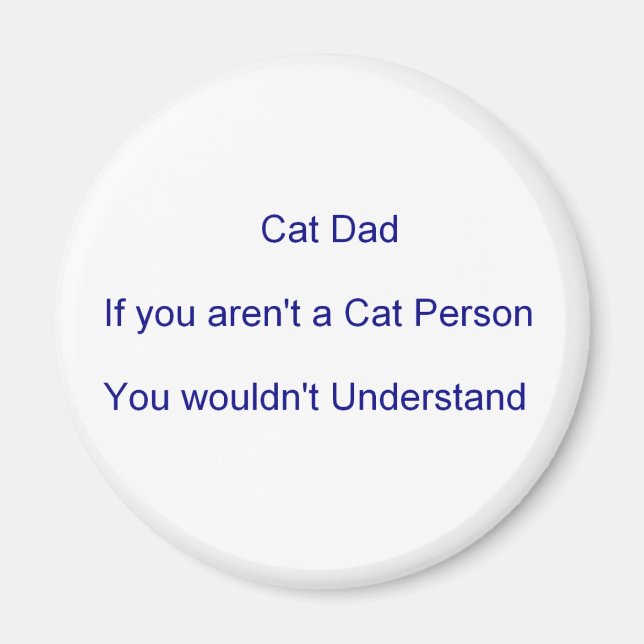 Father's Day Cat Dad Magnet (Front)