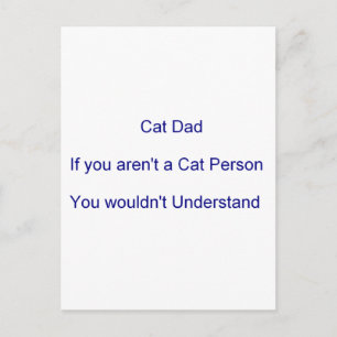 Father's Day Cat Dad Postcard