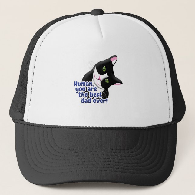 Father's Day Cat Trucker Hat (Front)