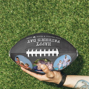 Fathers Day Chalkboard 3 Photo Personalized Football
