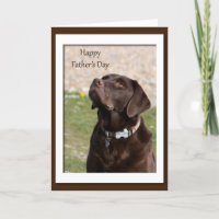 Father's Day Chocolate Brown Labrador Dog