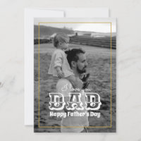 Father's Day Classic Black White Photo I Love Dad