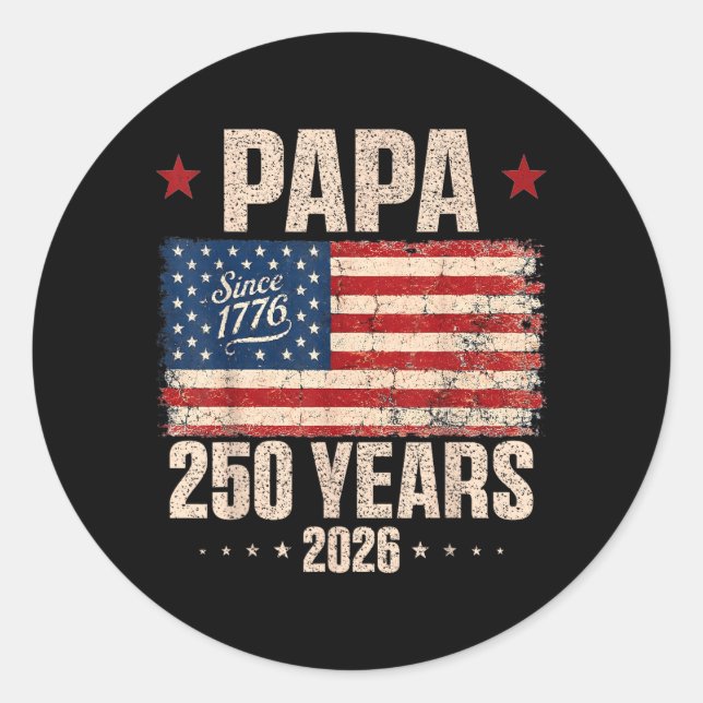 Fathers Day Classic Round Sticker (Front)