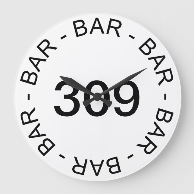 Father's Day Classic Street No. Bar Wall Clock (Front)