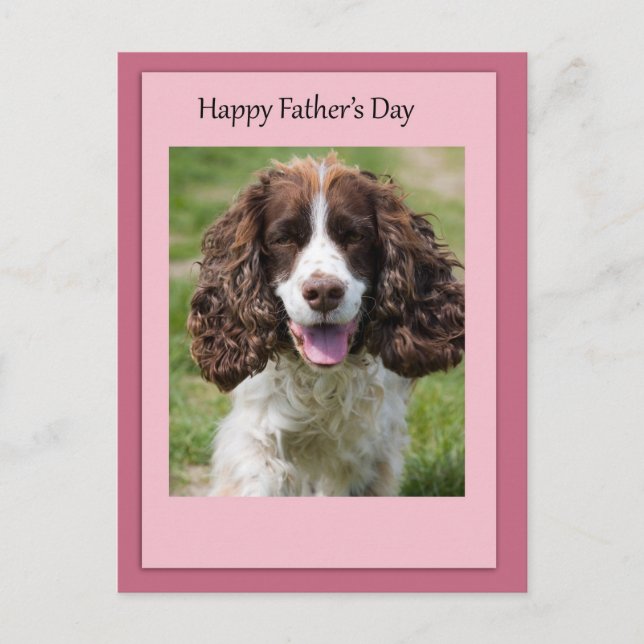 Father's Day Cocker Spaniel Dog Postcard (Front)
