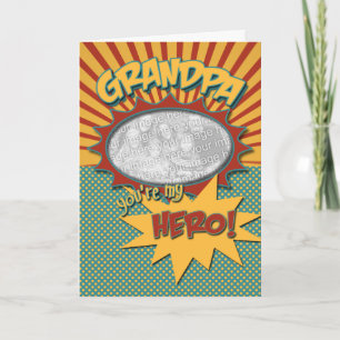 Father's Day Comic Book Hero Grandpa Card