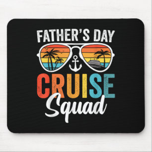 Fathers Day Cruise Cruising Squad 2025 Funny Dad V Mouse Pad