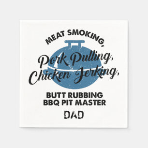 Fathers Day Custom BBQ Dad Personalised Paper Napkin