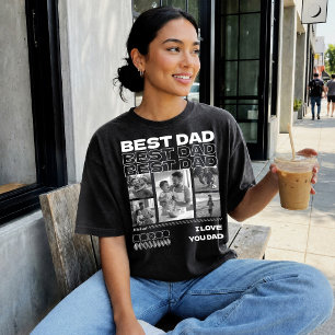 Father's day custom Best Dad Ever Photos collage T-Shirt