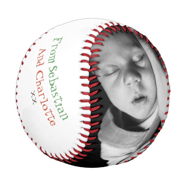Fathers Day Custom Personalised Baseball (Angled)