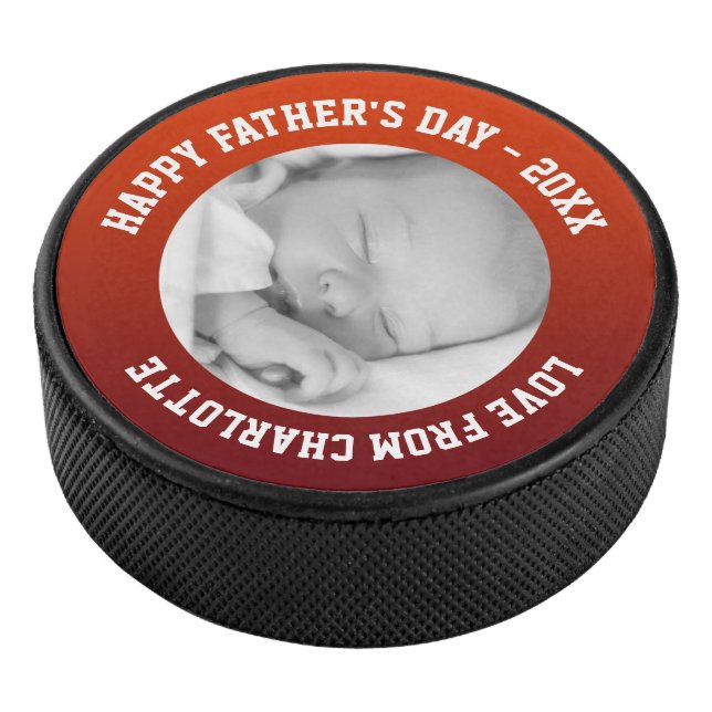 Fathers Day Custom Personalised Hockey Puck (3/4)