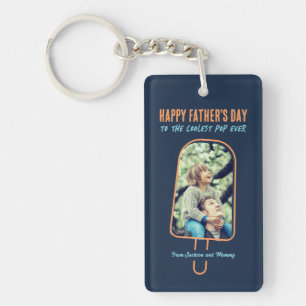 Father's Day Custom Photo Funny Cool Dad Popsicle Key Ring