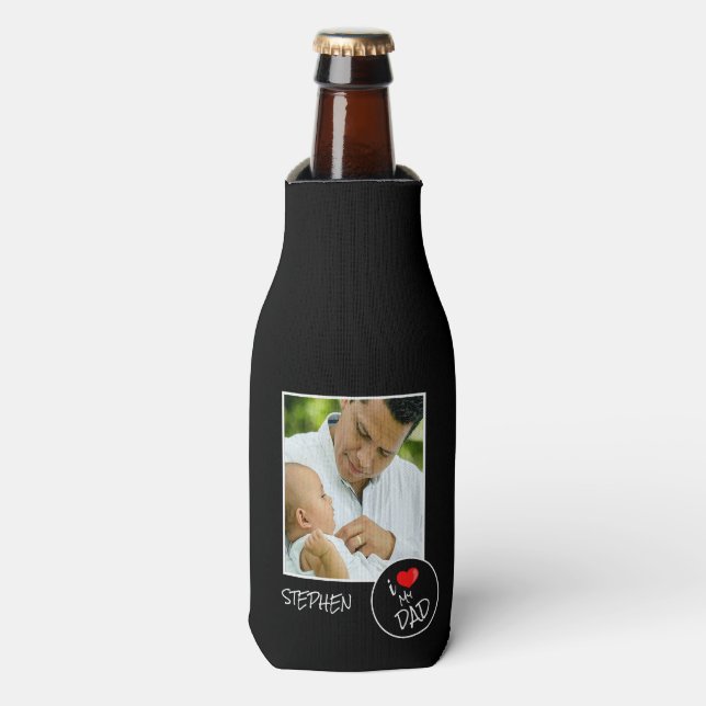 Fathers Day,  Custom Photo – Personalised Bottle Cooler (Bottle Front)
