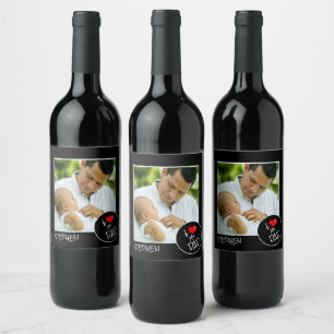 Fathers Day,  Custom Photo – Personalised Wine Label