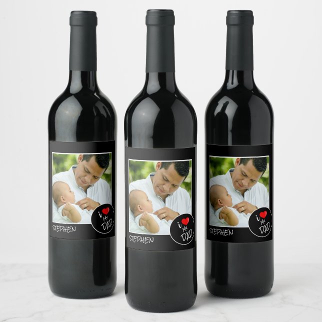 Fathers Day,  Custom Photo – Personalised Wine Label (Bottles)