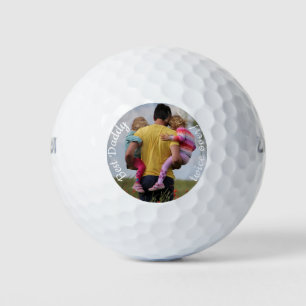 Father's Day custom photo twins Golf Balls