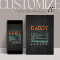 Fathers Day % Customise-able Folded Greeting Card