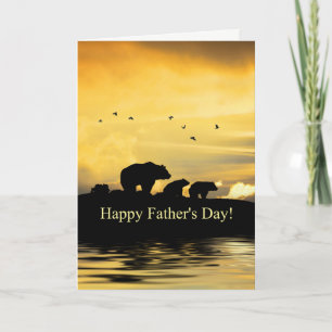 Fathers Day Cute Bears for Papa Bear Card