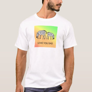 Father's Day, Cute Happy Kenyan Zebras Watch T-Shirt