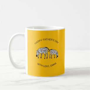Fathers' Day Cute Kenyan Zebras Coffee Mug