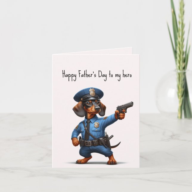 Father's Day Dachshund Card (Front)