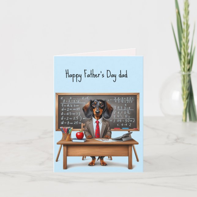 Father's Day Dachshund Card (Front)