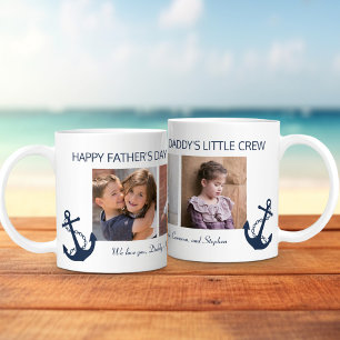 Fathers Day Dad 3 Photo Collage Coffee Mug