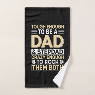 Father's Day Dad And Step Dad I Rock Them Hand Towel