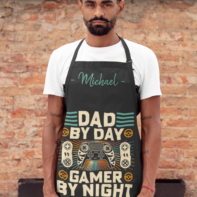 Father's day Dad by day Gamer by night  Apron (Father's day Dad by day Gamer by night Apron)