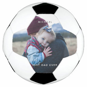 Father's Day Dad Daughter Custom Photo Message Soccer Ball