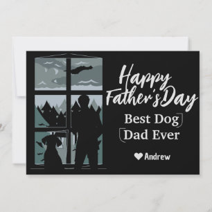 fathers day dad & daughter silhouette holiday card