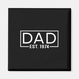 Father's Day Dad Est 1974 Logo Expect Pregnancy An Magnet