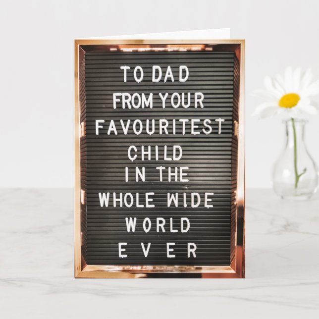 Father's day| dad| favourite child| birthday card (Small Plant)