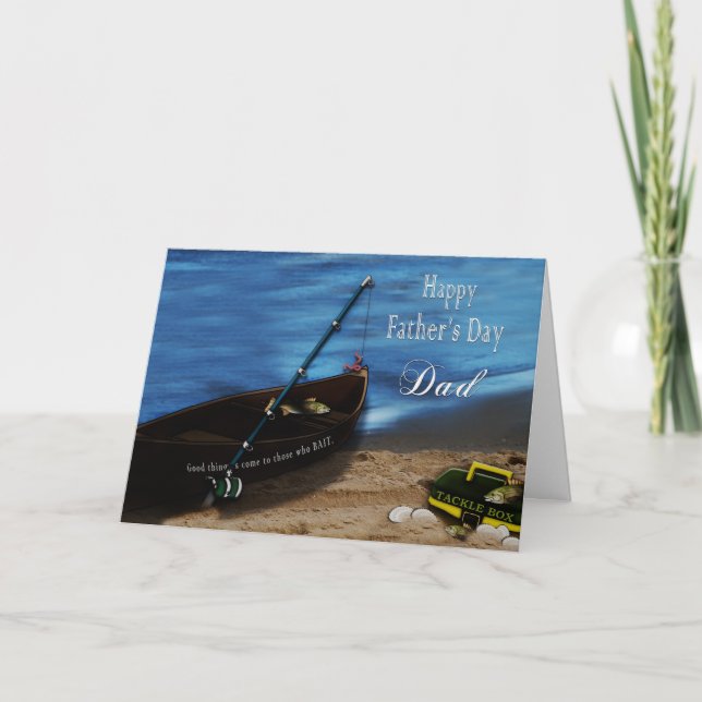 FATHER'S DAY DAD - FISHING - BAIT - BOAT CARD (Front)