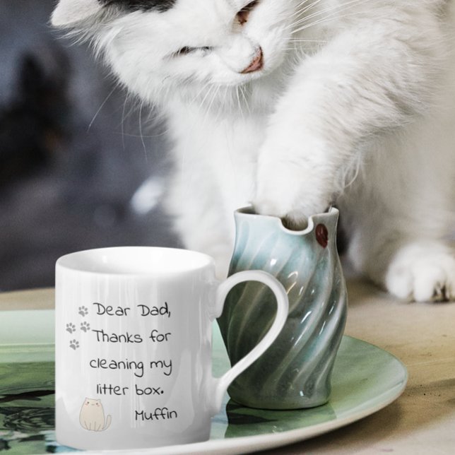 Father's Day Dad Gift From Cat Funny Coffee Mug (Creator Uploaded)