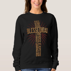 Father's Day Dad Husband Blessed Dad Christian Sweatshirt