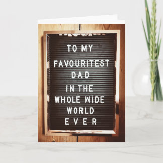 Fathers day| dad| Letter board| Birthday Card