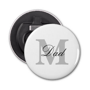 Father's Day Dad Monogram Initials Custom Gifts Bottle Opener