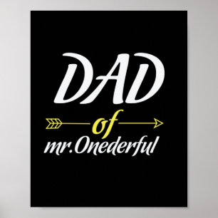 Father's Day Dad Of Mr Onederful Poster