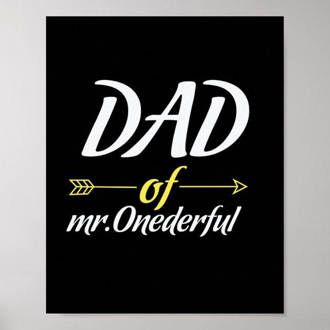 Father's Day Dad Of Mr Onederful Poster (Front)