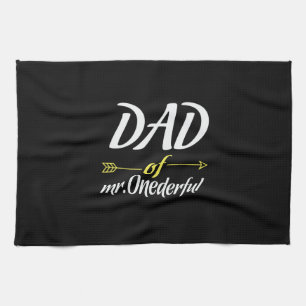 Father's Day Dad Of Mr Onederful Tea Towel