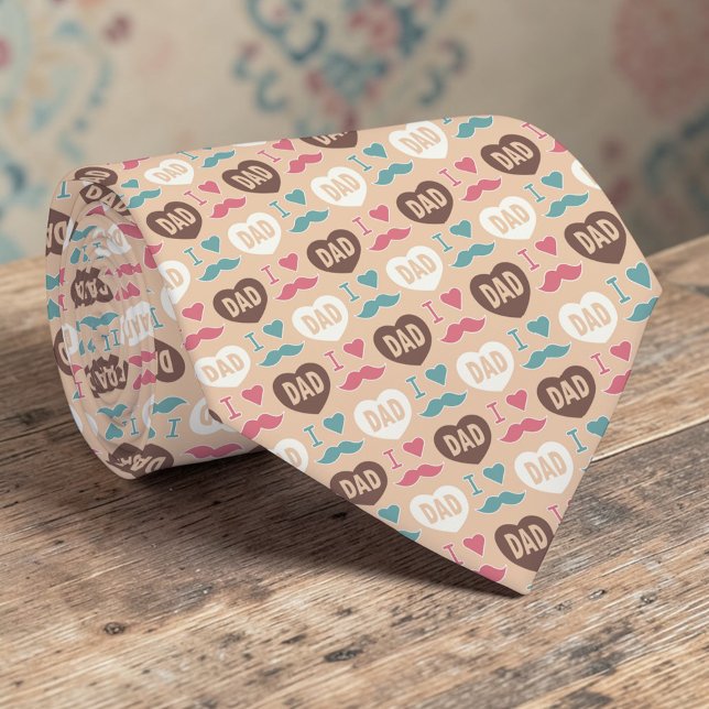 Father's Day Dad Pattern Necktie Tie (Creator Uploaded)