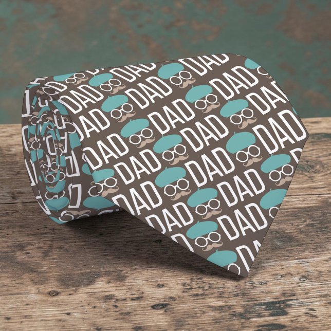 Father's Day Dad Pattern Necktie Tie (Creator Uploaded)