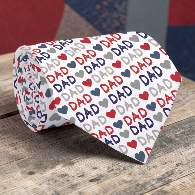 Father's Day Dad Pattern Necktie Tie (Creator Uploaded)
