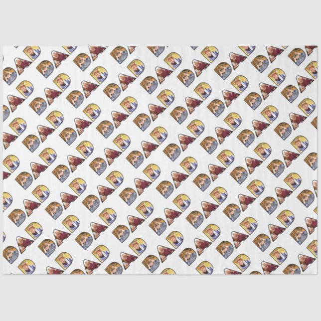 Fathers Day Dad Photo Collage Custom Pattern Tissue Paper (Front)