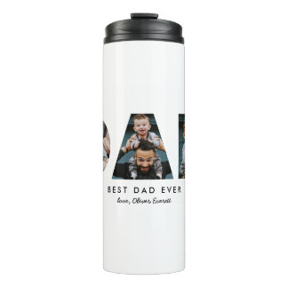 Father's Day Dad Photo Letters Thermal Tumbler