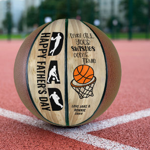 Father's Day Dad Swishes Come True Personalised Basketball